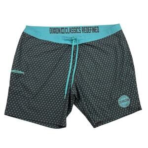 Dixxon Board Shorts Mens 48 Gray Drawstring Waist Surf Swim Trunks